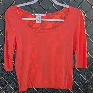 American Rag coral colored tee shirt NWOT